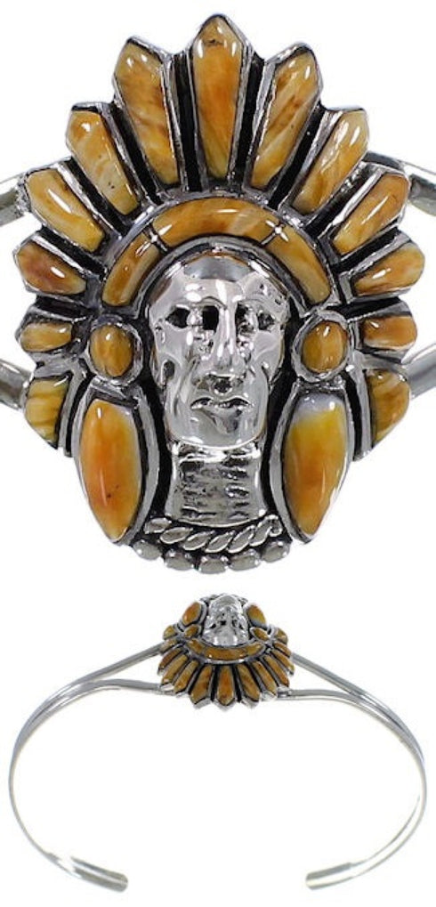 Oyster Shell Inlay Jewelry Chief Head Bracelet BW70159